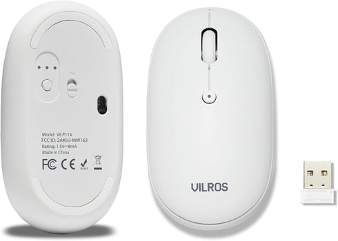 Vilros Dual Mode Wireless & Bluetooth Mouse - Ideal for Raspberry Pi
