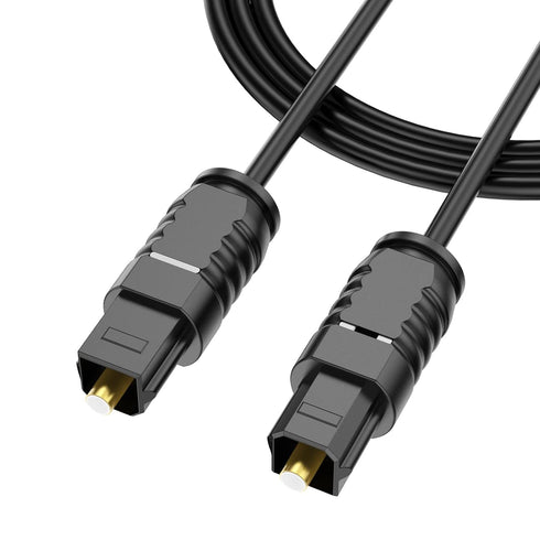 Digital Optical Audio Cable 6 feet, Fiber Optic Cable Ultra-Thin Cord, SPDIF