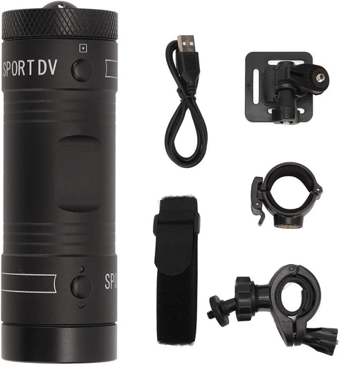 Motorcycle Helmet Camera, Mini Sports Action Video Camera 1080P HD with 120° Wide Angle, Waterproof Camcorder