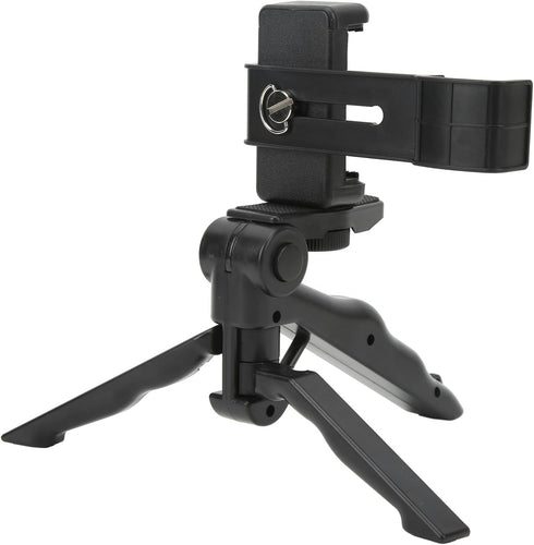 FOSA Tripod Phone Mount Holder, Portable Aluminum Alloy Selfie Stick Phone Tripod Compatible with Camcorder, Folding