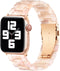 Bestig Compatible Resin Apple Watch Band, 49mm 46mm 45mm 44mm 42mm, Waterproof Replacement Strap for iWatch, Pink Flower