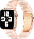 Bestig Compatible Resin Apple Watch Band, 49mm 46mm 45mm 44mm 42mm, Waterproof Replacement Strap for iWatch, Pink Flower