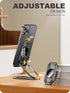 A-LuGei Adjustable & Foldable Cell Phone Ring Holder, Magnetic Grip for Thick Case & Big Phone, Kickstand