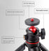 Qiilu 360 Metal Ball Head, High Compatibility, Expansion Interface, Ergonomic Design, Portable and Practical
