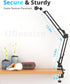 UBeesize Overhead Phone Mount Flexible Webcam Arm with Phone Holder and Ball Head for Live Streaming & Photography
