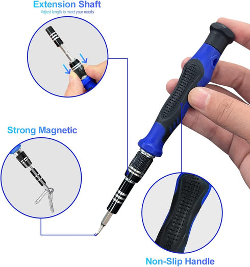 EFAITHFIX Screwdriver Sets 142-Piece Electronics Precision Tool Kit with 120 Bits for iPhone, MacBook, PC