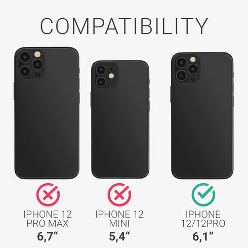 kwmobile Soft TPU Case for Apple iPhone 12 / iPhone 12 Pro, Phone Cover with Card Holder, Teal Matte Finish