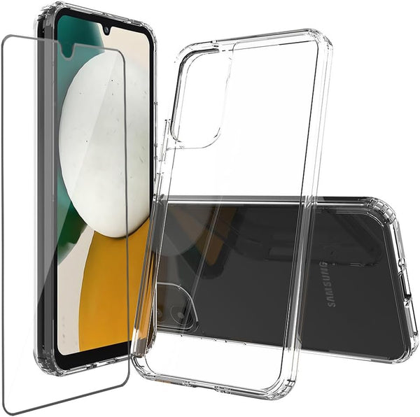 Shop Samsung Galaxy A34 5G Case: Crystal Clear Slim Hard Hybrid Bumper, Shockproof, Anti-Yellow, with Tempered Glass