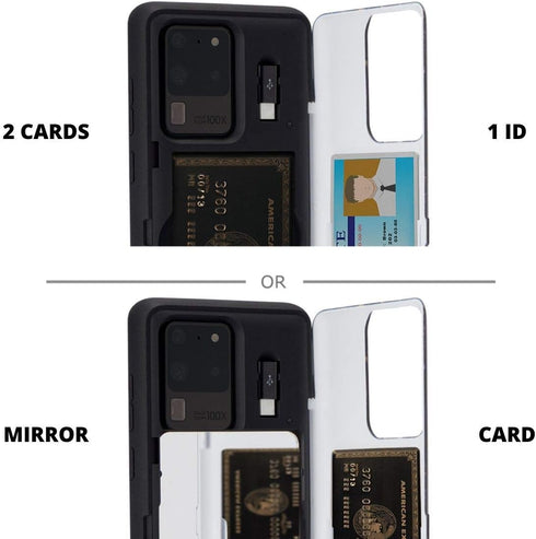 TORU CX PRO Case for Galaxy S20 Ultra, Slim Protective Cover with Card Holder, Kickstand, Marble Design