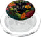 Black PopSockets MagSafe PopGrip for iPhone - Adorable Cat Hiding in Spring Flower Field