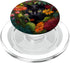 Black PopSockets MagSafe PopGrip for iPhone - Adorable Cat Hiding in Spring Flower Field