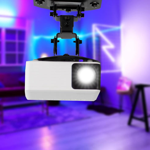 VIVO Universal Adjustable Ceiling Projector Mount for Regular and Mini Projectors, Black, MOUNT-VP01B