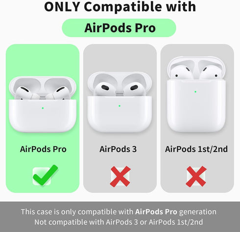 AirPods Pro Case Cover, Soft Silicone Case with Cleaner Kit, Light Pink