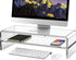 Acrylic Monitor Stand, 2 Tier Riser with Storage Shelf, Clear, 16/20 Inch,