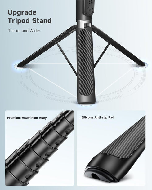 RISEOFLE 71 Phone Tripod & Selfie Stick, Portable All in One Extendable Cell Phone Tripod Stand, with Wireless Remote