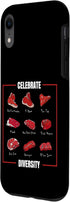 Celebrate Diversity Meat BBQ Grill Butcher Celebrate Diversity Funny Steak Cuts Grill BBQ Meat Lover Case for iPhone XR