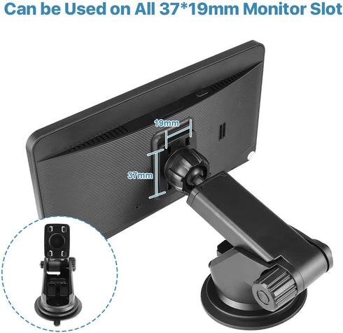 Flexible Suction Cup Bracket with Sticker for 7Inch 9Inch 10Inch Carplay Display, Compatible T86 Wireless Carplay