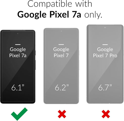 Crave Dual Guard for Google Pixel 7a Case, Shockproof Protection Dual Layer Case - Black