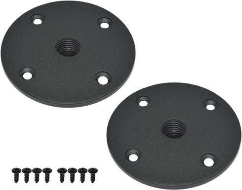 Speaker Mount Adapter with M20 Threading - 4.13"x1", Metal Speaker Stand Top Hat, 105X25mm (2 Packs Black)