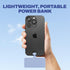 Portable Power Bank with Built-in Lightning Connector, 5000mAh, LCD Screen, Fast Charging for iPhone 14 & Older