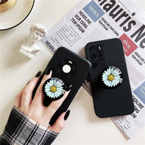 WUYULB Clear Crystal Glitter Expandible Collapsible Moblile Phone Grip Stand Holder for Smartphones and Tablets Cell