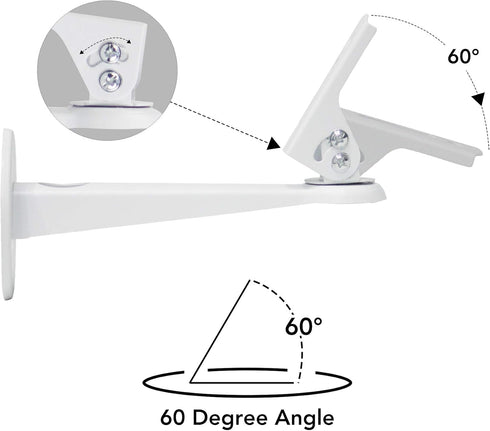 Mini Projector Wall Mount/Projector Hanger for CCTV Security Camera, 360° Rotation, Load 11 lbs, Length 7.8 Inch (White)