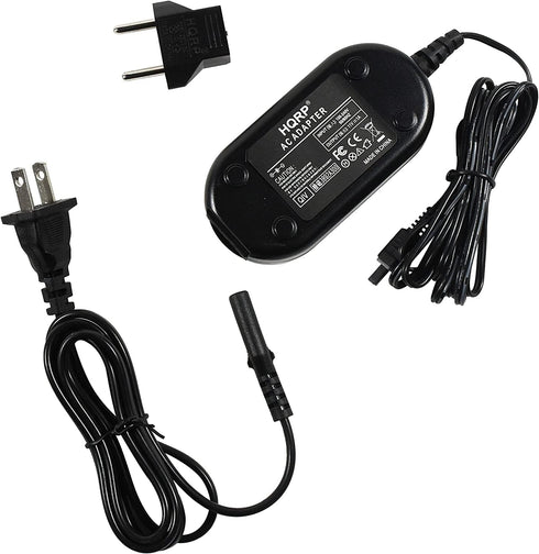 HQRP AC Adapter Charger for JVC Everio GZ-MG130 GZ-MG130U GZ-MG155 GZ-MG155U GZ-MG255 GZ-MG255U GZ-MG330 + Euro Plug