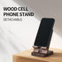 LUCKY BEAN Wood Phone Stand, Desktop Wooden Phone Holder, Portable Office Phone Stand for Desk, Wood ipad Stand