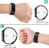Wepro Black Band Compatible with Fitbit Charge 4/3 for Men and Women, Waterproof Breathable Sport Strap, Small