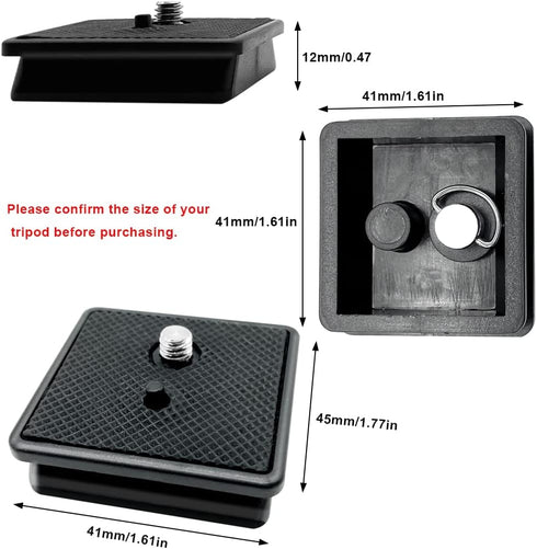 2 Pack 41mm and 43mm Tripod Quick Release Plate Camera Mounting Adapter, Compatible with Ambico, Sunpak, Kalimar