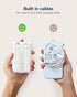 Mini Portable Charger 10000mAh for iPhone, Small PD 22.5W Fast Charging Power Bank with Built-in Cables, USB C Slim