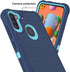 Samsung Galaxy A11 Phone Case, Cobalt Blue/Blue, Heavy Duty 3 Layer Shock Proof Protective Cover with HD Screen
