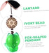 Cartoon Fox Phone Charm Key Chain Cell Phone Strap, Green Pendant for Car, Purse, and Hanging Decor
