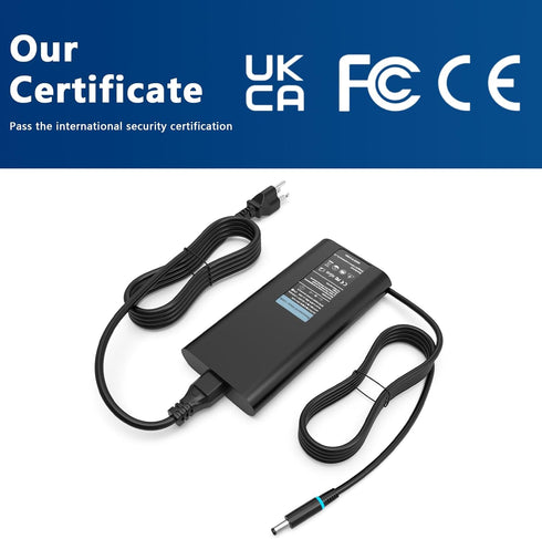 Replacement Dell 130W AC Adapter for Dell Inspiron 16 Plus 7640 7620 7630, 14 16 Plus 7420 7430 7510, XPS 15 17 Charger