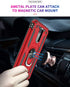 Cellular Phone Case for LG Aristo 2, 3 - Military Grade Shockproof Protective Case with 360 Metal Rotating Ring