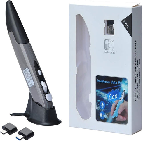 lychee Wireless Optical Pocket Pen Mouse, 2.4GHZ USB, Adjustable 800/1200/1600 DPI Mini Air Mouse for PC Laptop Mac