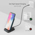 Amazon Basics 10W Qi Certified Wireless Charging Stand, Black for iPhone 15/14/13/12/11/X, Samsung, USB Cable
