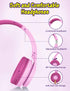 Kids Headphones with Microphone, Wired Over Ear Headsets, Limited Volume 85dB/94dB for Online School/Travel