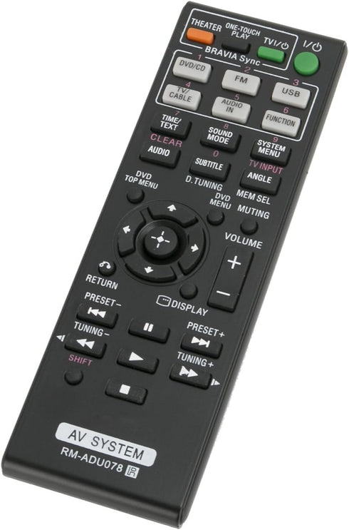 RM-ADU078 Lost Remote Control for Sony HBD-DZ170, HBD-DZ171, RM-ADU079, HBD-TZ135, DAV-TZ710, and More