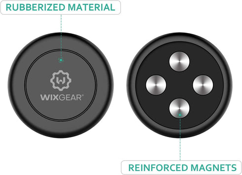 WixGear Universal Flat Stick On Dashboard Magnetic Car Mount Holder for Cell Phones and Mini Tablets with Fast