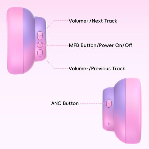 60H 6.0, Candy Bila Active Kids Noise Cancelling Headphones, Play Time Kids Bluetooth Headphones, Volume Limited