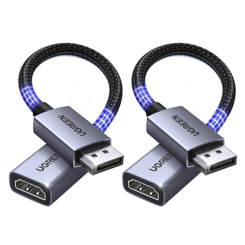 UGREEN 2 Pack 4K DisplayPort to HDMI Adapter, Unidirectional DP 1.2 PC to