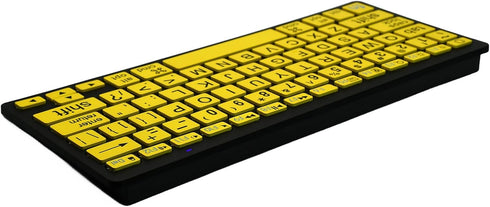 HXMJ-Large Print Mini Bluetooth Keyboard, Compatible with iPad, iPhone, iPod, MacBook for Seniors and Visually Impaired