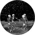 Skeletons Dancing Night Sky Cool Goth Aesthetic Halloween PopSockets Swappable PopGrip