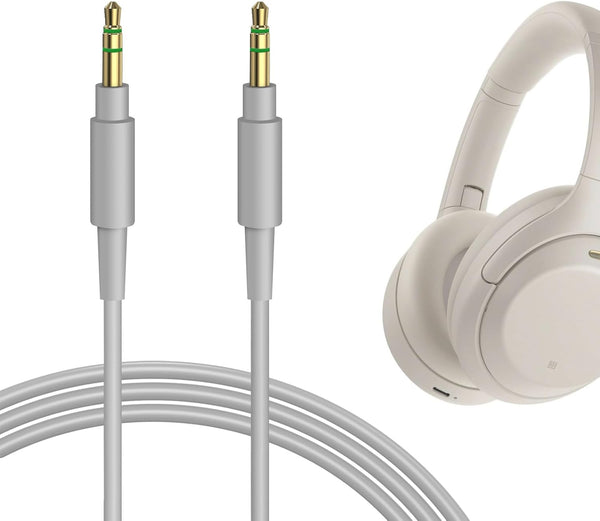 Geekria Audio Cable for WH-1000XM5, WH-1000XM4, WH-1000XM3, WH-XB910N, WH-XB900N, WH-CH520, WH-CH720N, INZONE H5, 4 ft