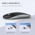 Uiosmuph G11 Wireless Mouse, USB C Rechargeable Computer Mouse, Slim Silent Mice 2.4GHz Optical for Laptop/Mac/PC