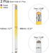 MECCANIXITY 2pcs Stylus Pens for Touch Screens Rubber & Fiber Dual Tips Capacitive Stylus Universal Tablet Pen Sensitivity Precision, Gradient Yellow Purple