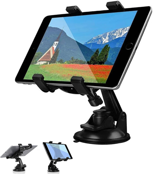 Car Tablet iPad Holder Mount, Suction Cup Stand for Windshield Dash Desk, Compatible with 7-10 inch Tablets