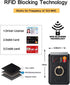 BIAJIYA RFID Leather Wallet Phone Card Holder, Adhesive Stick-on Case for Most Smartphones, for Women and Men