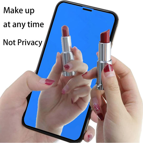 2 Pack Anti-Blue Tempered Glass Mirror Screen Protector Film for iPhone 15 Pro, 6.1 inch 9H Hardness Anti-scratch Full Covered (Blue)
